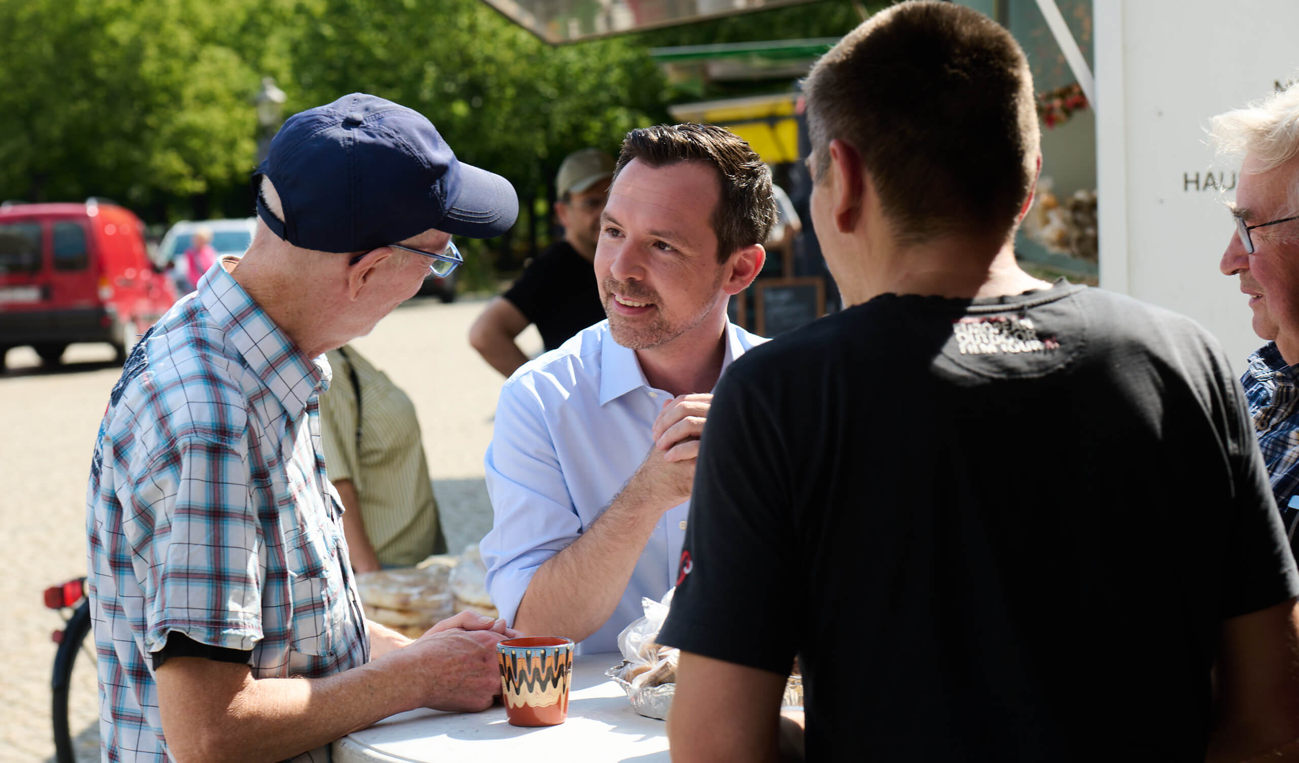 Dr. Severin Fischer im Wahlkampf